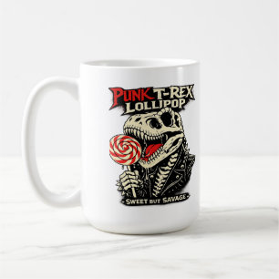 Punk T-Rex Lollypop - Zoet Maar Wild Koffiemok