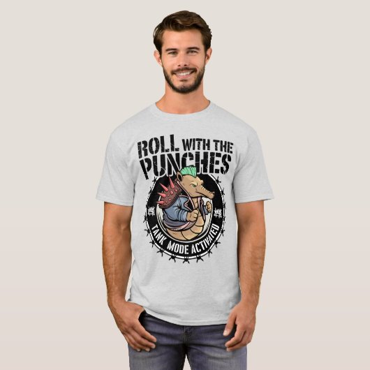 Punk tankmodus voor gordeldieren t-shirt (Voorkant volledig)