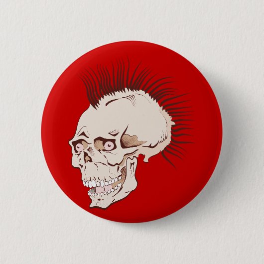 Punk Totenkopf Schädel skull Ronde Button 5,7 Cm (Voorkant)