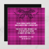 Punk tribale vlinderdag uitnodiging (Voorkant / Achterkant)