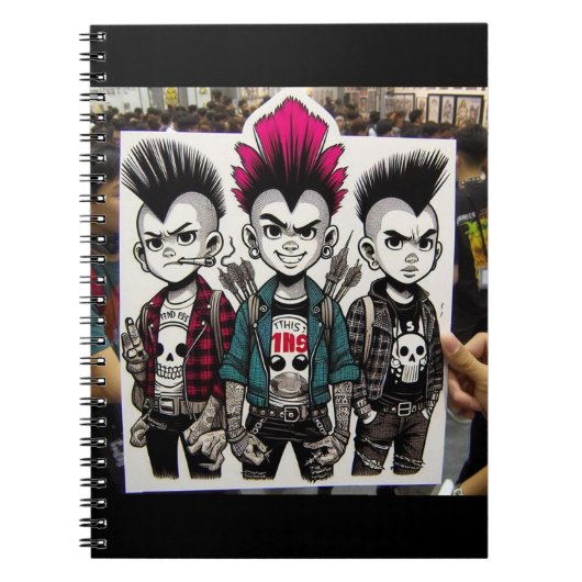 Punk Trio Notebook Notitieboek (Voorkant)