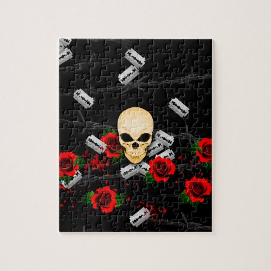 Punk troep en Roos zwart Legpuzzel (Verticaal)