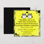 Punk trouwuitnodigingen voor Neon yellow grunge ow Kaart (Voorkant / Achterkant)