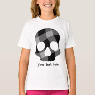 Punk twisted gingham schedel voor kinderen t-shirt