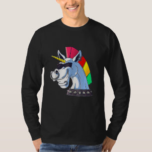 Punk Unicorn Ironic Cool Unicorn Punk Rock Music T-shirt