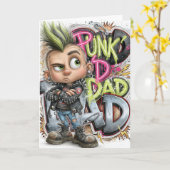 Punk Vader Rebelliekaart Kaart (Gele Bloem)
