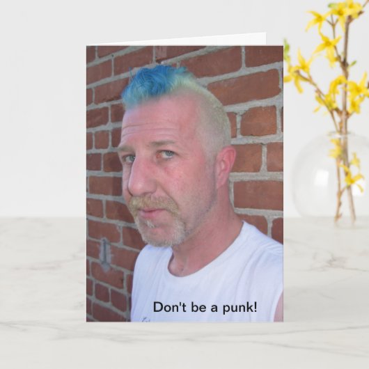 Punk verjaardag Kaart (Gele Bloem)