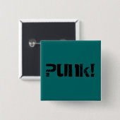 Punk! Vierkante Button 5,1 Cm (Voorkant /achterkant)