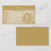 Punk Visitekaartje van de schedel, Golden Beige (Voorkant / Achterkant)