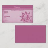 Punk Visitekaartje van de schedel, Roze (Voorkant / Achterkant)