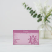 Punk Visitekaartje van de schedel, Roze (Staand voorkant)