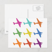  Punk vliegtuigpatroon met oprolmechanisme Briefkaart (Voorkant / Achterkant)