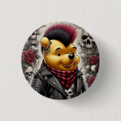 Punk Winnie de Pooh 1 Ronde Button 3,2 Cm (Voorkant)