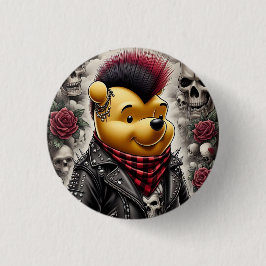 Punk Winnie de Pooh 1 Ronde Button 3,2 Cm