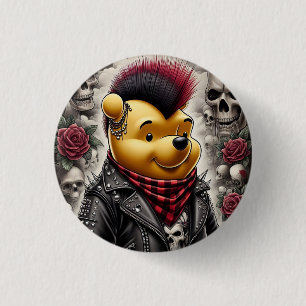 Punk Winnie de Pooh 1 Ronde Button 3,2 Cm
