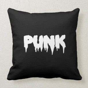  PUNK witte dop Font/Black Bkg Pillow Kussen