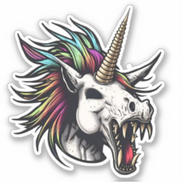 Punk Zombie Unicorn Sticker
