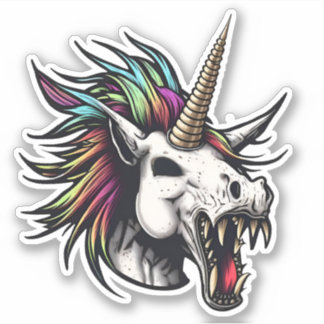Punk Zombie Unicorn Sticker