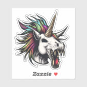 Punk Zombie Unicorn Sticker (Vel)