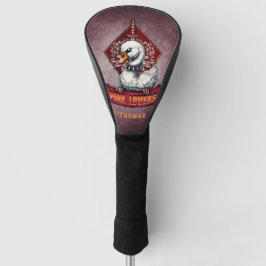Punk zwaan: de gevederde rebel. golfheadcover