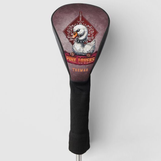 Punk zwaan: de gevederde rebel. golfheadcover (Voorkant)