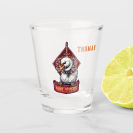 Punk zwaan: de gevederde rebel. shot glas