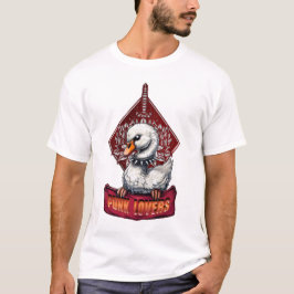 Punk zwaan: de gevederde rebel. t-shirt