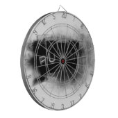 Punk zwart-wit dartbord (Voorkant Links)