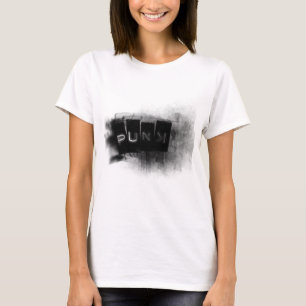 Punk zwart-wit t-shirt