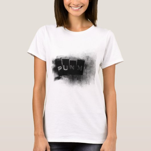 Punk zwart-wit t-shirt (Voorkant)