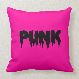  "PUNK" zwarte dop lettertype Pillow-Revised Kussen