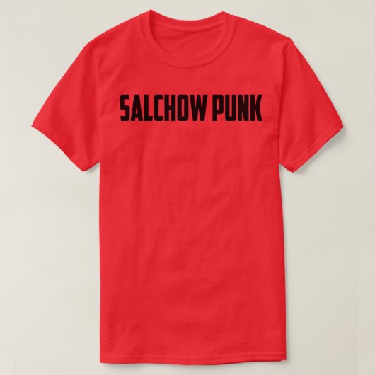 Punk zwarte tekst Salchow T-shirt (Design voorkant)