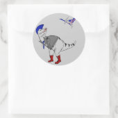 Punkasaurus Rex Ronde Sticker (Tas)