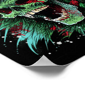 Punked-up Holiday Skull Verhoog uw kerstlook Poster (Hoek)
