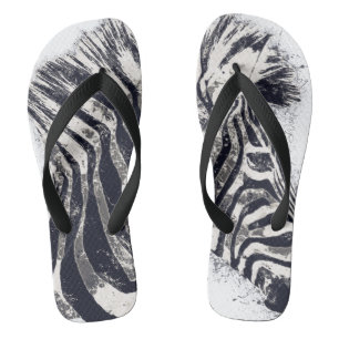 PUNKED - Zebra teenslippers