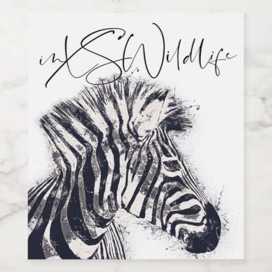 PUNKED - Zebra Wijnlabel Wijn Etiket (Enkel label)
