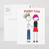 Punker Love Briefkaart (Voorkant / Achterkant)