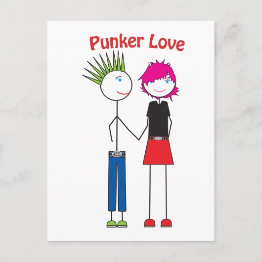 Punker Love Briefkaart (Voorkant)