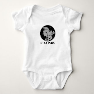 Punker Outfit "Blijf Punk" Retro-pictogram Romper