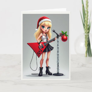 Punkgitaar Kerstkaart Kaart