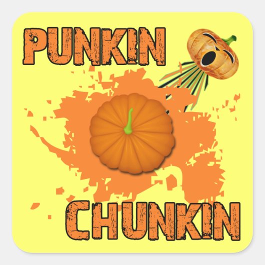 Punkin Chunkin Vierkante Sticker (Voorkant)