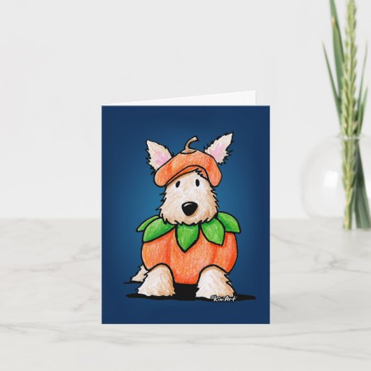 Punkin Scottie Dog Halloween Card Kaart (Voorkant)