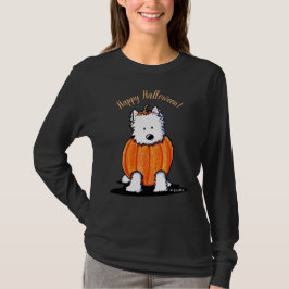Punkin Westie Dames Donker LS T-Shirt