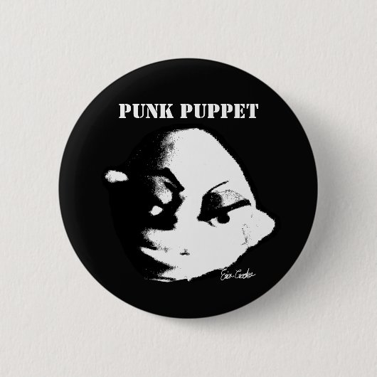 Punkpop (ontwerp van Erica Crooks) Ronde Button 5,7 Cm (Voorkant)