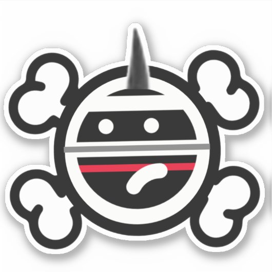 Punkrock Unicorn Sticker (Voorkant)