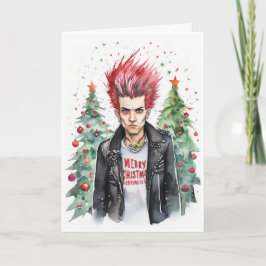 punkrockkerstkaart kaart