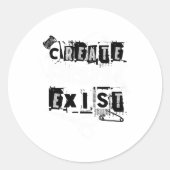 Punk's Creed Creëer Ronde Sticker (Voorkant)