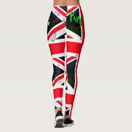 Punks niet Dode God Save Punks Grunge Union Jack Leggings (Achterkant)
