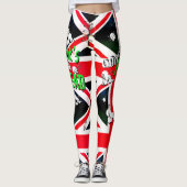 Punks niet Dode God Save Punks Grunge Union Jack Leggings (Voorkant)