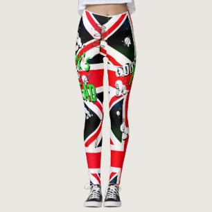 Punks niet Dode God Save Punks Grunge Union Jack Leggings